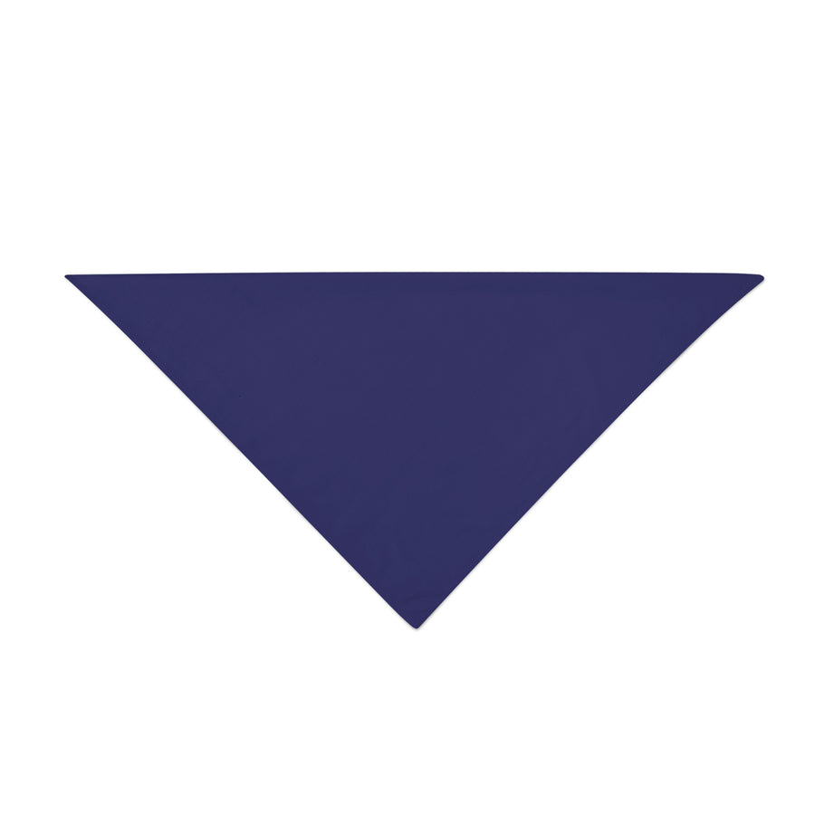 Navy Blue cotton triangular dog bandana