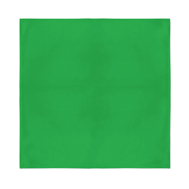 Green solid cotton square bandana
