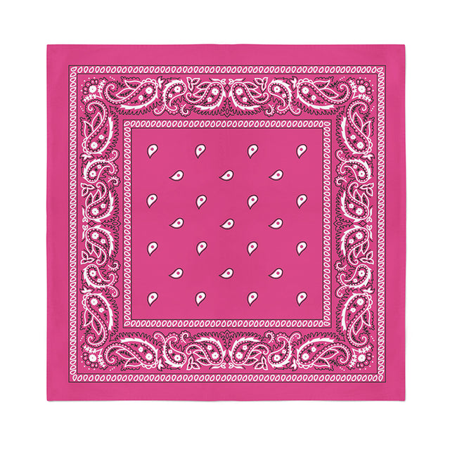 Hot Pink Paisley paisley cotton bandana
